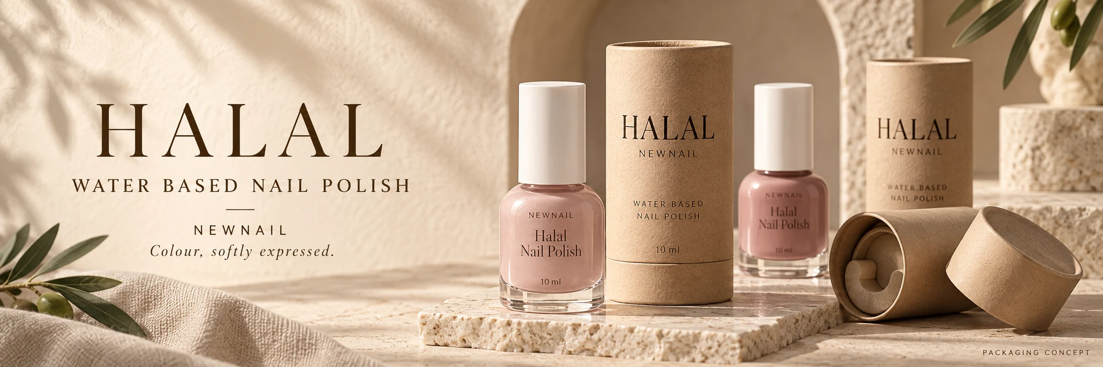 NEWNAIL natural kraft cylinder packaging concept
