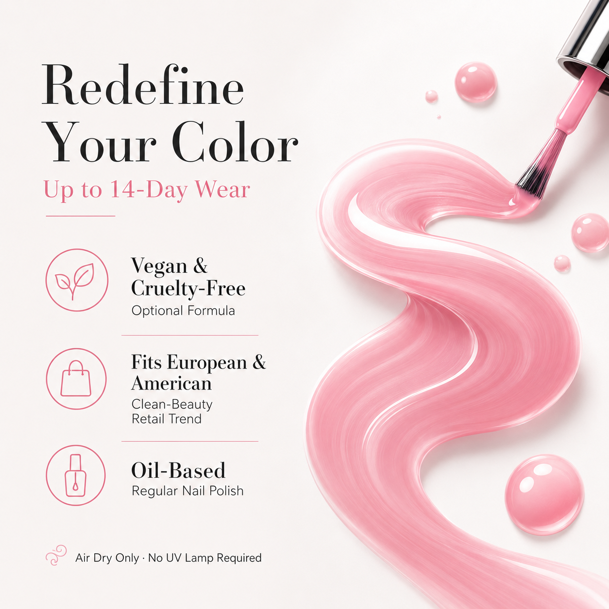 Nail polish color and packaging detail
