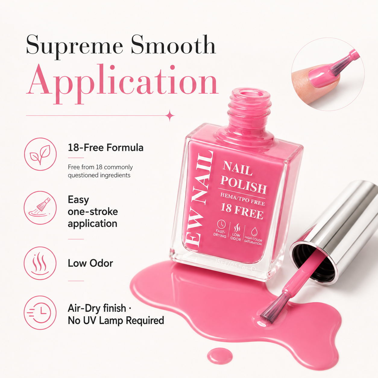 Vegan water-based nail polish product detail