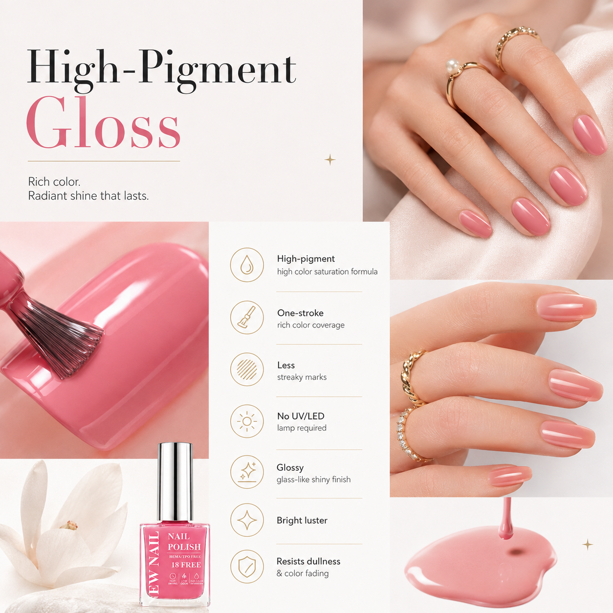Quick-dry nail polish color options
