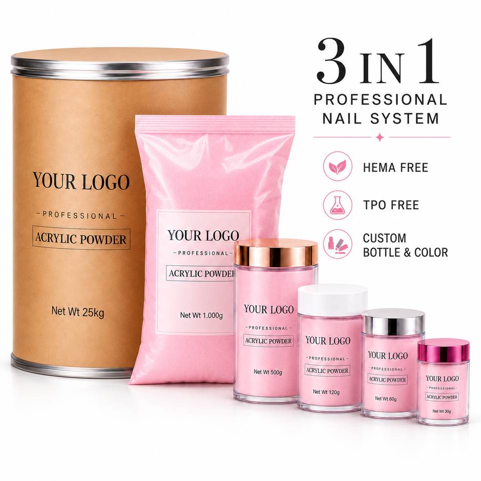 1KG clear pink nude acrylic powder